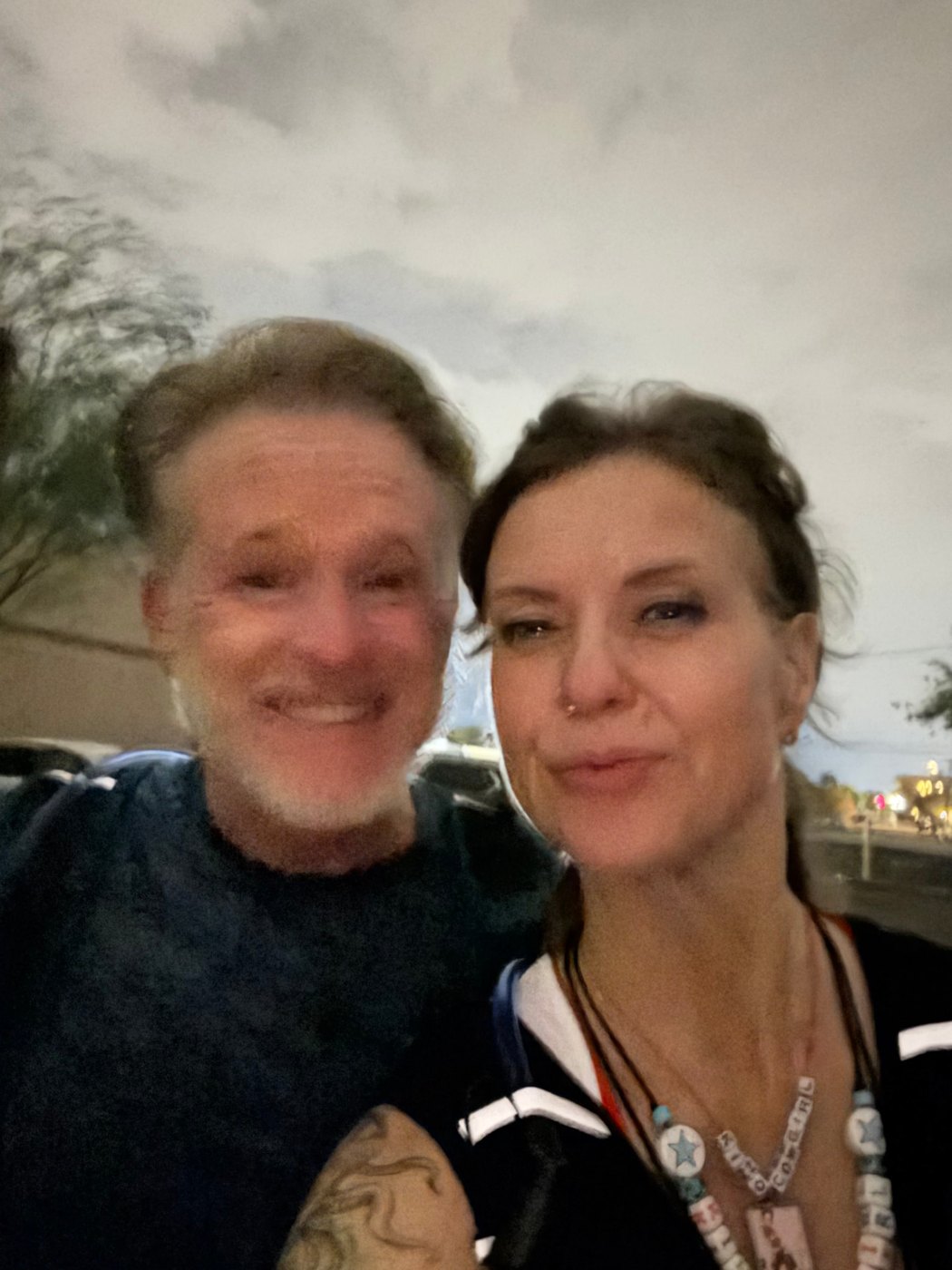 Christin and her husband Rick at a Hash House Harriers run